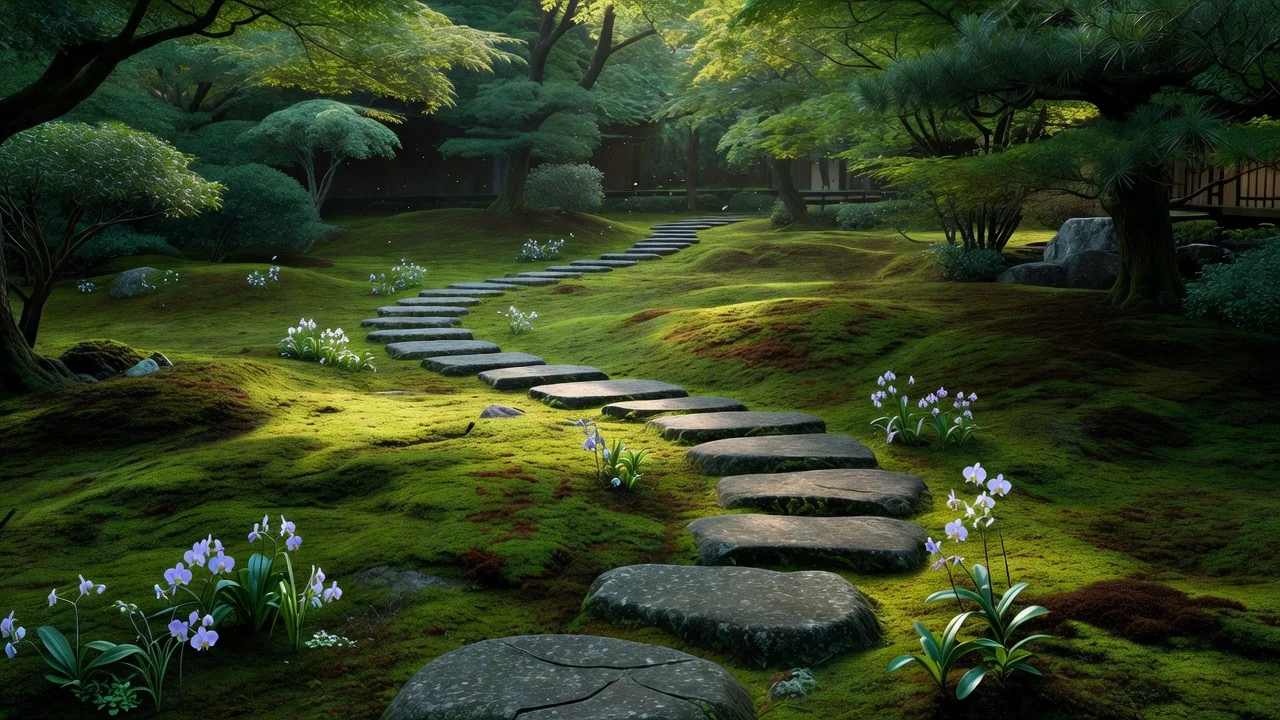 京都の苔庭