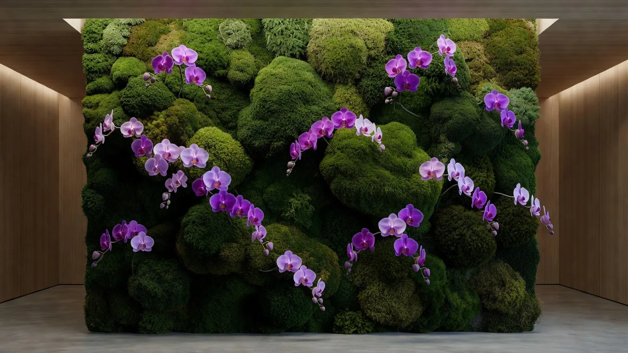苔壁の背景